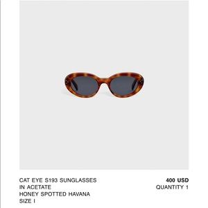 CAT EYE S193 SUNGLASSES - CELINE